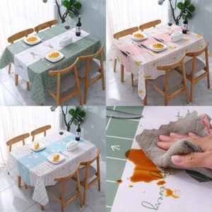 Elegant Waterproof Oilproof Tablecloth Cover Protector For Simple Home Dining - Picture 1 of 7