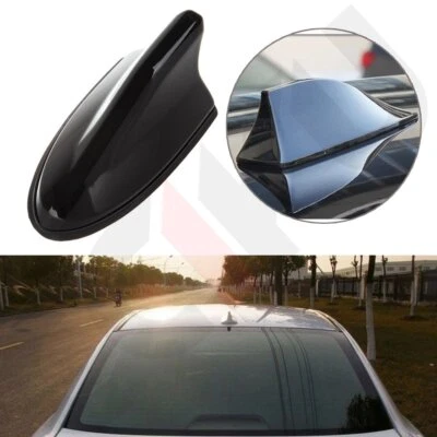 Antena aleta aérea estilo tiburón señal AM/FM radio techo coche SUV universal negra Foto 1 de 4