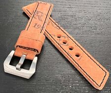 Fluco Shell Cordovan Horween stamped Leather tan watchstrap & Pre V buckle 20mm 