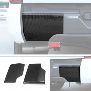 For Toyota Tundra 2022-2025 Carbon Rear Bumper End Cap Side Corner Cover Trim 2P - Picture 1 of 10