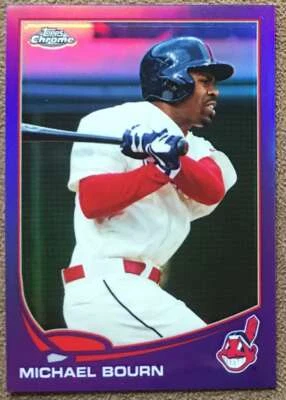 2013 Topps Chrome Purple Refractor Michael Bourn Cleveland Indians #74 - Image 1 of 2