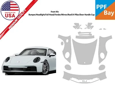 Для Porsche 911 Carrera 2025 передняя защитная пленка PreCutKit PPF - Изображение 1 из 4
