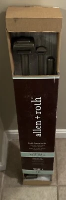 36in x 72in antique Pewter allen and roth curtain rod - Изображение 1 из 4