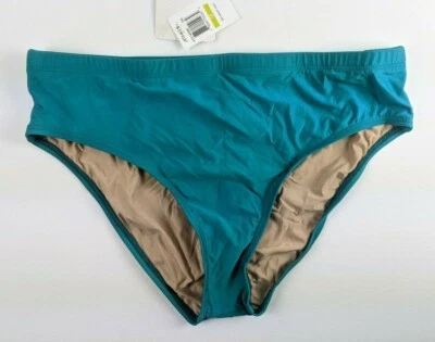 Parte inferior de bikini Athena cintura media, turquesa, para mujer 14 Foto 1 de 3