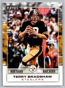 2017 Panini Playoff Red Zone Terry Bradshaw #166 HOF - Picture 1 of 2