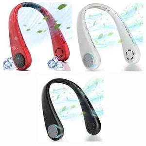 USB Rechargeable Portable Hanging Neck Fan Cooling Air Cooler Air Conditioner - Picture 1 of 16