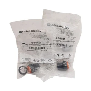 Lot of 2 Allen Bradley 800FP-LE0 Extended Pushbutton, Illuminated Amber, 22mm - Picture 1 of 7