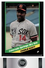 Charlie Scott 1988 CMC Colorado Springs Sky Sox #9 Cleveland Indians