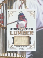 Ronald Acuña Jr /25 Game Used Lumber Leaf 2021 GUL-87