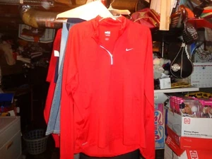 Nike Dri-fit Size med ORANGE Half Zip Pullover Long Sleeve - Picture 1 of 4