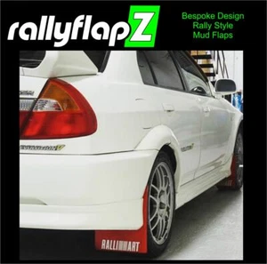 rallyflapZ | Schlammklappen Mitsubishi Lancer Evo 5/6 rot 4mm PVC *Glanz Ralliart-W - Bild 1 von 2