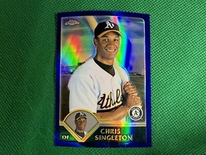 2003 Topps Chrome Refractors #223 Chris Singleton 284/699 Oakland Athletics - Picture 1 of 1