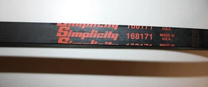 Simplicity OEM 168171, 2168171SM V-BELT 3V   047.90 DOUBLE V Belt (NOS) - Picture 1 of 5