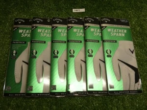 6 Callaway Weather Spann Men's Cadet Extra Large Golf Gloves Worn on Left Hand - Picture 1 of 3