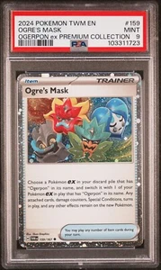 2024 Pokémon TWM EN-TWILIGHT MASQUERADE OGRE'S MASK OGERPON #159 PSA Mint 9 - Picture 1 of 2