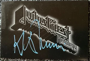 K. K. Downing handsignierte Postkarte signiert im BLAUEN Lackstift persönlich top - Bild 1 von 2