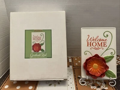 NUEVO Letrero de bienvenida a casa de pastizales carretera flor de amapola placa de cerámica decoración de pared CAJA Foto 1 de 4