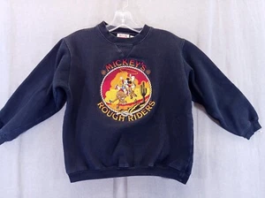 Mickey INC sweatshirt Youth large 8-10 Black shirt Mickeys Rough Riders cowboy - Picture 1 of 15