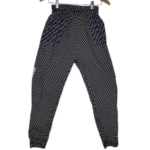 Staring At Stars Jogger Pants Women Size XS Elastic Waist Blue Motif BOHO Hippie - Picture 1 of 11