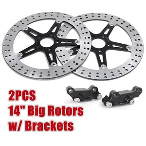 Floating 14" Big Brake Front Rotors Bracket for Harley Electra Glide FLHT 08-13 - Bild 1 von 8