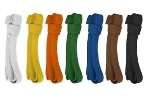 PFG Colored Karate Belts Pure Cotton Double Wrapped 9 Stitches - Picture 1 of 109