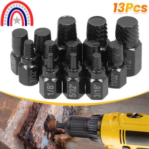 13Pcs Screw Extractor Set Hex Head Multi-Spline Easy Out Bolt Extractors Set - Picture 1 of 12