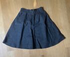 Girls Petit Clair Size 8 EEUC PC Basic Black Denim Zipper Skirt