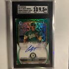 2023 Bowman Chrome Colby Thomas #/99 Green Shimmer SGC 9.5 Auto 10 Color Match