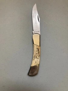 Frost Cutlery Framelock Comanche Knife 2.5" Bone Handle Nude Lady - Picture 1 of 11