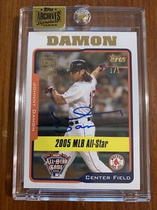 Johnny DAMON🔥2016 Topps Archives Signature Edition On Card AUTO 1/5 NM Red Sox
