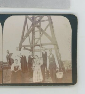 Group People Wisconsin WI Stereoview - Imagen 1 de 2