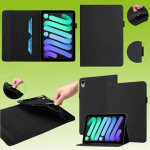 Funda de cuero sintético de diseño negra para Apple iPad Mini 2024 8,3 pulgadas / Mini 6 2021 - Imagen 1 de 3