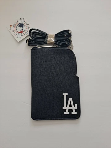 Los Angeles Dodgers MLB Black Pebble Smart Crossbody Purse Wallet Cover