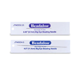 Beadalon® Big Eye Nadeln zum Einfädeln Perlen 1 Stück * Länge wählen