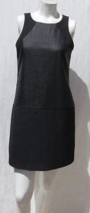 110 $ Banana Republic schwarz perforiertes Kunstleder Etuikleid Karriere Größe 4 - Bild 1 von 5