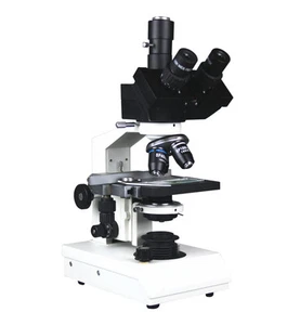Microscopio de laboratorio clínico trinocular con puerto de cámara objetivos semiplanos - Imagen 1 de 3