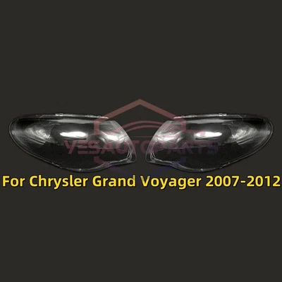 Para Chrysler Grand Voyager 07-12 2 piezas de cubierta de faros transparente carcasa de lente Foto 1 de 4