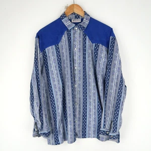 Vintage Pearl snap Western Shirt Mens Cowboy SZ L (T9813) - Picture 1 of 5