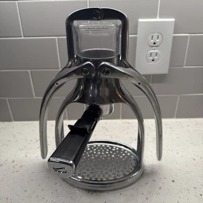ROK Presso Manual Espresso Coffee Press Maker Silver - Works Great! - Image 1 of 4