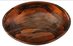 Centro de mesa MCM COCOBOLA REDWOOD grande artesanal tallado a mano 10" Wx15,5" Lx4" H - Imagen 1 de 14