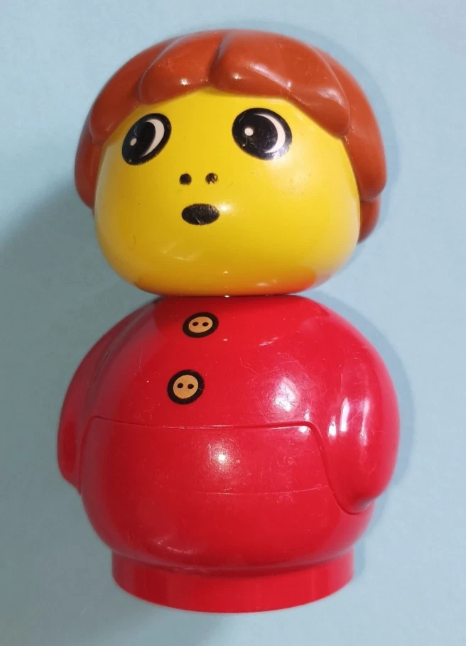 Lego Duplo Primo Figur Mann Anzug rot mit Knöpfe - Bild 1 von 1