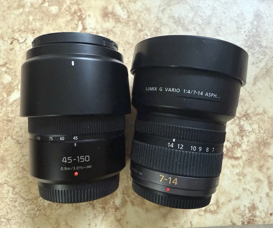 Lente y teleobjetivo Lumix G Vario 7-14 mm f/4 AE como nueva Panasonic Lumix 45-150 Foto 1 de 1