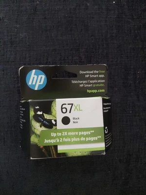 HP 67XL OEM High Yield Black Ink Cartridge New Exp June 2027 - Image 1 of 4
