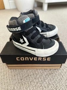 Converse Pro Blaze Strap High Top Black Shoes. Size 3 Infant - Picture 1 of 5