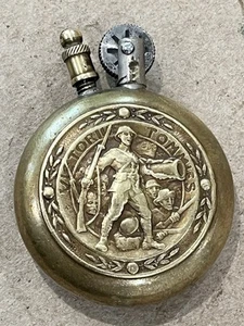 Antique WWI Trench Art Lighter Fleury Thiaumont Victorious Tommies Panels - Picture 1 of 10