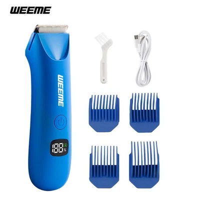 Recortadora de pelo corporal eléctrica USB recortadora de ingle afeitadora en húmedo/seco con luz LED Foto 1 de 4
