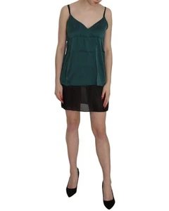 PINK MEMORIES Silk Slip Dress Overlay Women Green Dresses - Picture 1 of 6