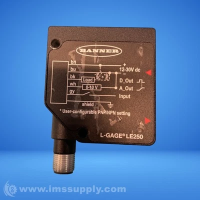 Banner Engineering Corp. LE250UQ Laser Displacement Sensor 1342 - Image 1 of 4