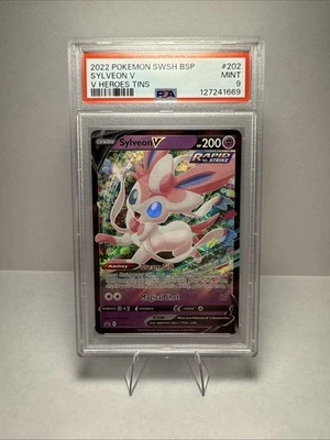 Sylveon V SWSH202 SWSH: Sword & Shield Promo Cards Holo PSA 9 - Image 1 of 2