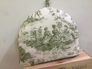 Teekannenwärmer Teewärmer für Teekanne Baumwolle Damen grün bedruckt Tea Cozy Vintage - Bild 1 von 5